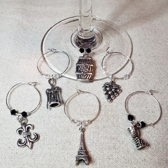 Handmade Wine Charms Paris Wine - Picture 3 of 7